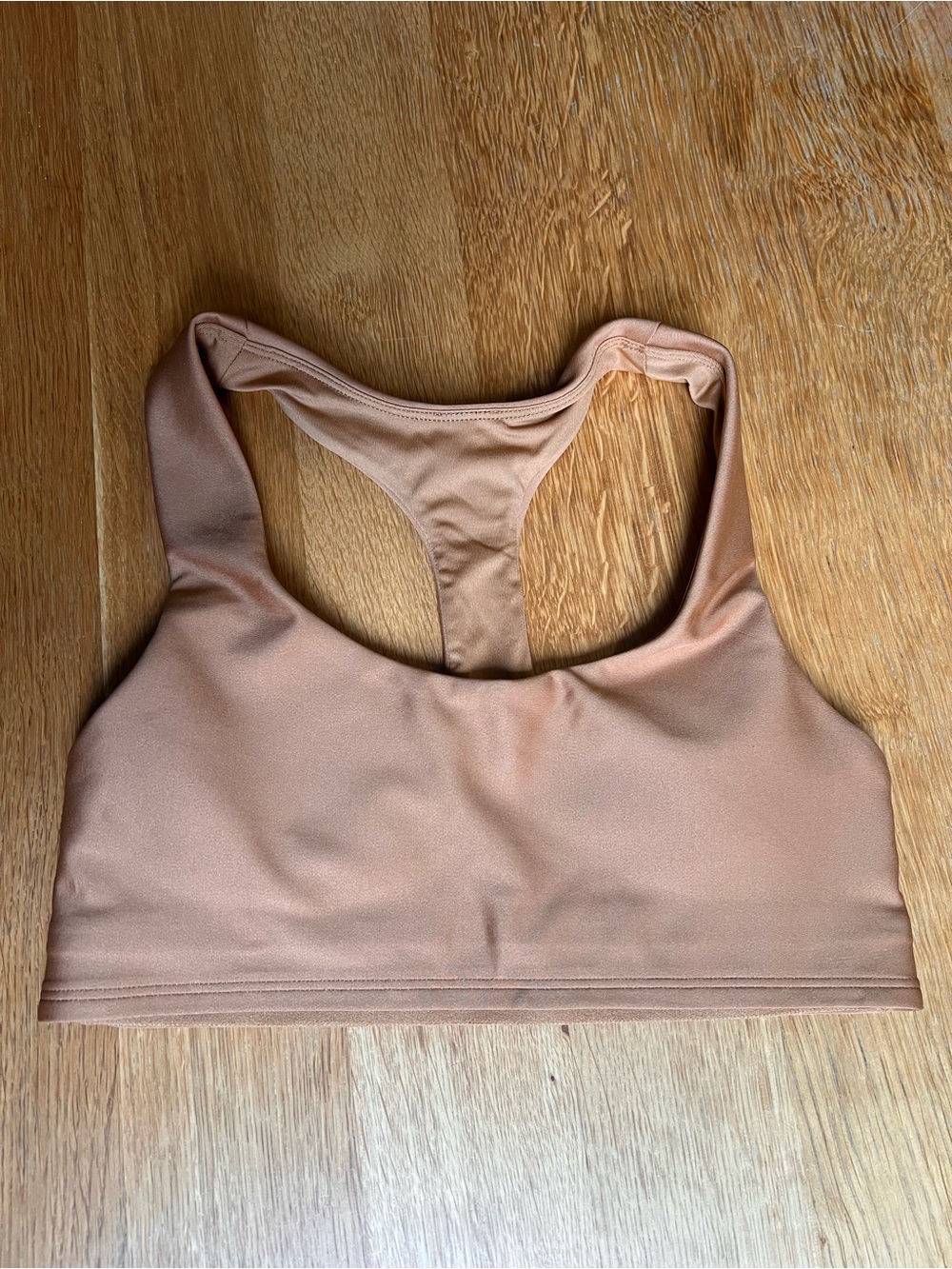 ALO Yoga Racerback Sports Bra in Warm Tan